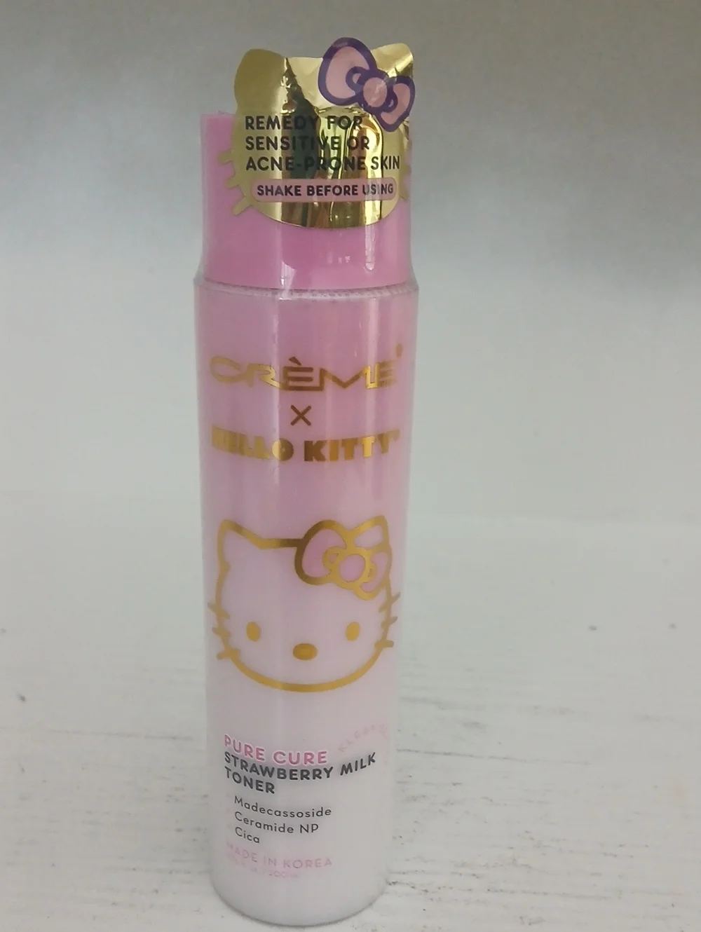 Hello Kitty Pink & Gold Strawberry Milk Toner